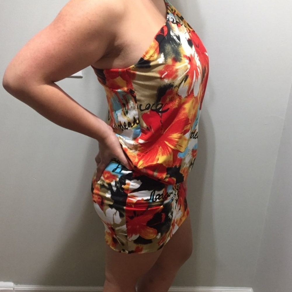 Printed off the shoulder Dress